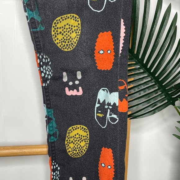 SOLD Gorman x Fred Fowler Face Print Jeans Pants Size 8 Faded Skinny Cotton - Picture 8 of 11